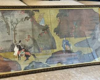 Large, Handsome, Professionally Framed Oriental Print 42"W