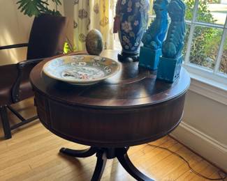 Antique Drum Table ~30"D