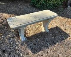 Two Small Concrete Benches