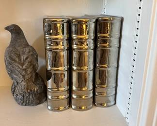 Z Gallerie Modern Metal Books (4 Total)