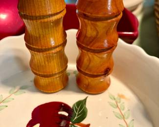 WOODEN SALT AND PEPPERS