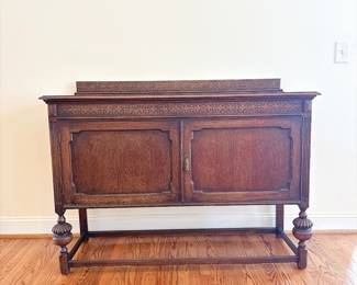 Antique 20th Century Oak Sideboard. This item is available for pre-sale. You may purchase on our website using this link: https://www.pureandsimplecarolinas.com/shop/cramerton \