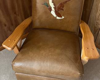 Mid Century Rocking Chair faux leather $175