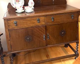 Petite Buffet with Barley Twist Legs $475