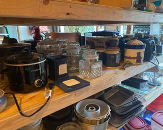 misc small kitchen appliances, baking pans and more