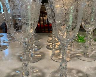antique crystal - water, wine and more