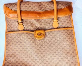 Authentic Gucci Vintage Micro GG Bag (2pc) 