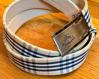 Burberry Nova Check Leather Belt 