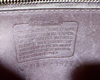 Vtg COACH WILLIS BAG 9927 Black Leather Brass Crossbody Bag Turn Lock USA 