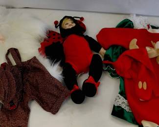 Baby Ladybug Porcelain Doll with 4 Outfits