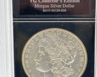 1885 - Morgan Silver Dollar - Bradford Mint Certified VG Collector's Edition