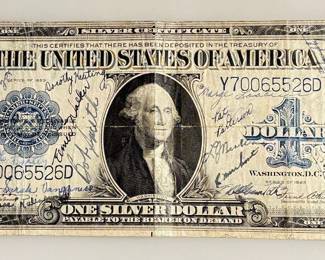 Rare "Short Snorter" - 1923 Horse Blanket Silver Certificate