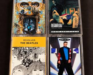 Vintage Cassette Tapes-4-Beatles Revolver, Michael Jackson Dangerous, Ice Cube & Vanilla Ice - Potterville