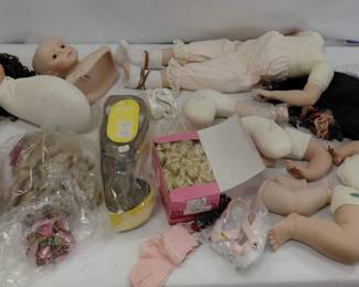 Doll Repair Parts - Arms, Legs, Heads, Porcelain, Clothes, Shoes, Hair