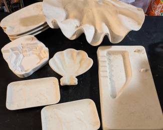 Vintage Ready to Paint Ashtrays/Trays - Ceramic