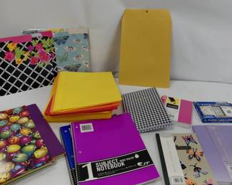 School/Office Supplies - Approximately 20 2-Pocket Folders, 2 1 Subject Notebooks, Journals...