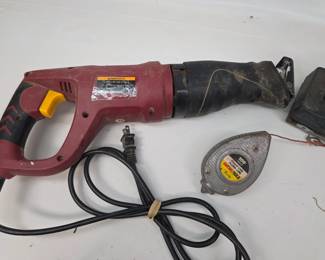 Vintage Chicago Electric Power Tools Sawzall, Vintage MG Ward Powr Kraft Sander, Vintage Chalk Line