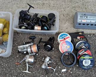 Collection of Fishing Reels and Line