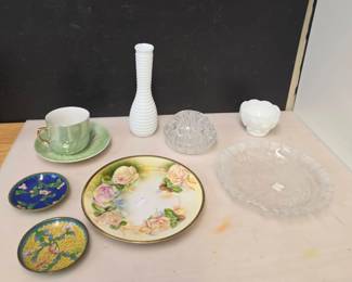 Gorgeous China and Glassware Collection - Also has 2 Cloisonne Bowls