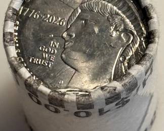 $10 BU Roll "First Strike" 1776 - 2026 - 250th Anniversary Half Dollars - 20 Coins