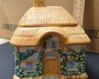 Vintage Teleflora Pastel Country Cottage Collectible Porcelain Cookie/Candy Jar – Potterville
