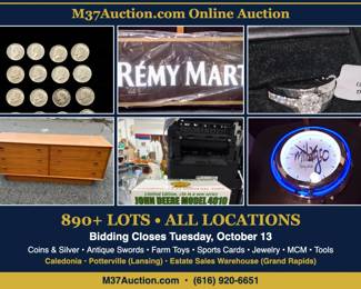 M37Auction.com All Locations Online Auction – Caledonia, Potterville and Grand Rapids – Bidding Closes Tuesday, Oct 13