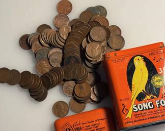 Grandpa's Stash! Over 200 Unsearched Wheat Cents in Vintage Tin
