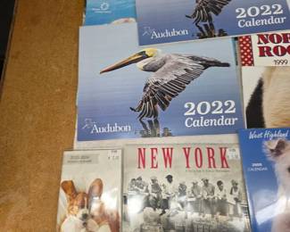 Large Collection of Calendars from Various Years and Themes