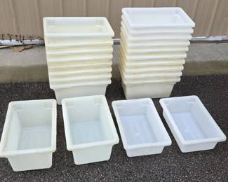 Lot of Commercial Plastic Food Grade Cambro Containers