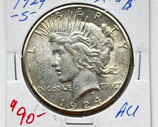Scarce Date 1924 S - Peace Silver Dollar