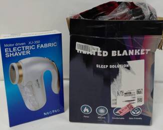 Heated Lap Blanket - NIB, Maxeve and NIB Tec Electric Fabric Shaver - XJ350