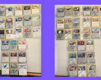 Lot of 54 Assorted Yellow and Silver Pokemon Cards