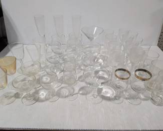 Crystal & Glassware Lot: Sets & Pairs Of Glasses, Stemmed & Non, Some Crystal - Estate Sales Warehouse (GR)