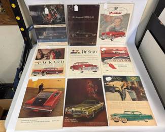 Collection of 9 Vintage Car Adverts