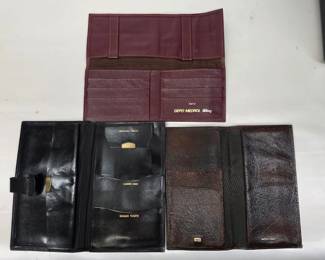 3 Vintage Leather Checkbook/Wallets