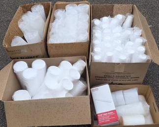 Lot of Cups and Plastic Storage Containers