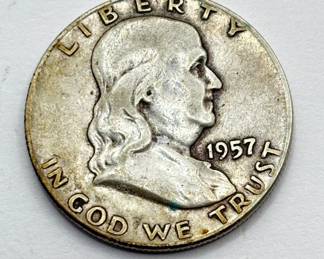 1957 - Silver Franklin Half Dollar