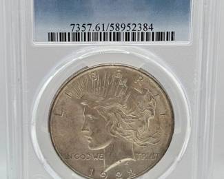 1922 - Peace Silver Dollar - PCGS MS61