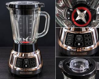 Black & Decker Digital Blender Glass Pitcher Chrome Base Smoothie Ice Crush 3 Speed - Potterville