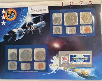 1975 - Uncirculated Mint Set and Stamps - Includes 1776-1976 Coins
