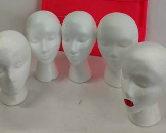 5 Styrofoam Heads
