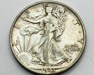 1941 S - Walking Liberty - Silver Half Dollar