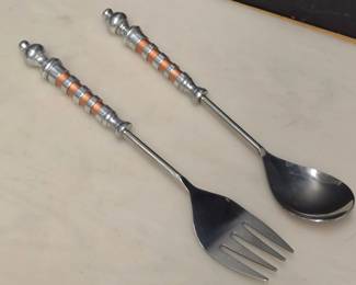 Unique Brushed Metal Serving Utensils