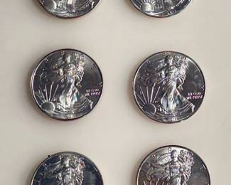 Lot of 10 - 2011 - American Silver Eagle Bullion Coins