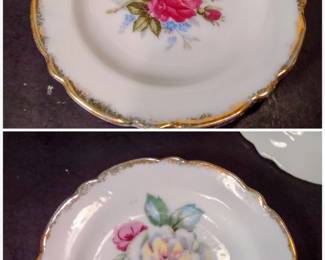 Pair Vintage Chase Japan Hand-Decorated Porcelain Butter Pats - Potterville