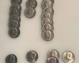 Lot of 20 - AU / BU - 1970s Kennedy Half Dollars