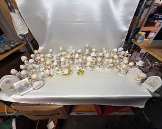 Large Collection of "Precious Moments" Porcelain Decorations