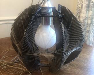 Vintage Paul Secon MCM Hanging Light Lamp String Sphere for Repair