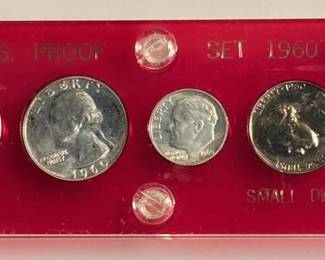1960 U.S. Proof Set - Contains 3 Silver Coins