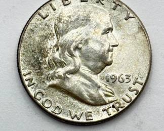 1963 - Silver Franklin Half Dollar